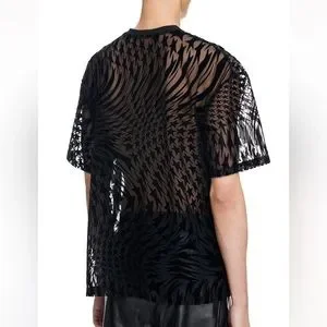 【関税込み】Mugler ブラック＆ホワイト Swirling Star Tシャツ MUGLER Black & White Swirling Star T-Shirt | REVERSIBLE